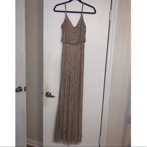 Adrianna Papell sequin blush dress